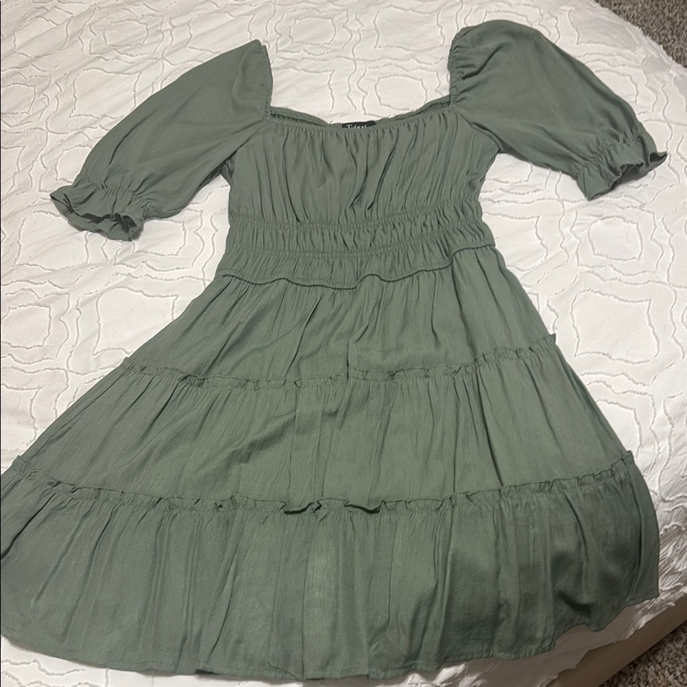 Trixxi Sage Green Dress